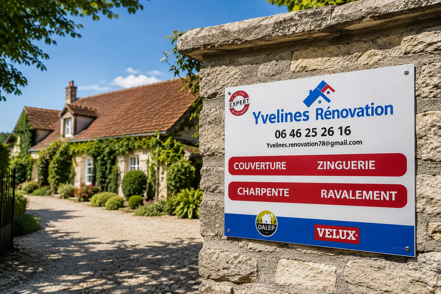 Couvreur à Versailles - chantier toiture et zinguerie