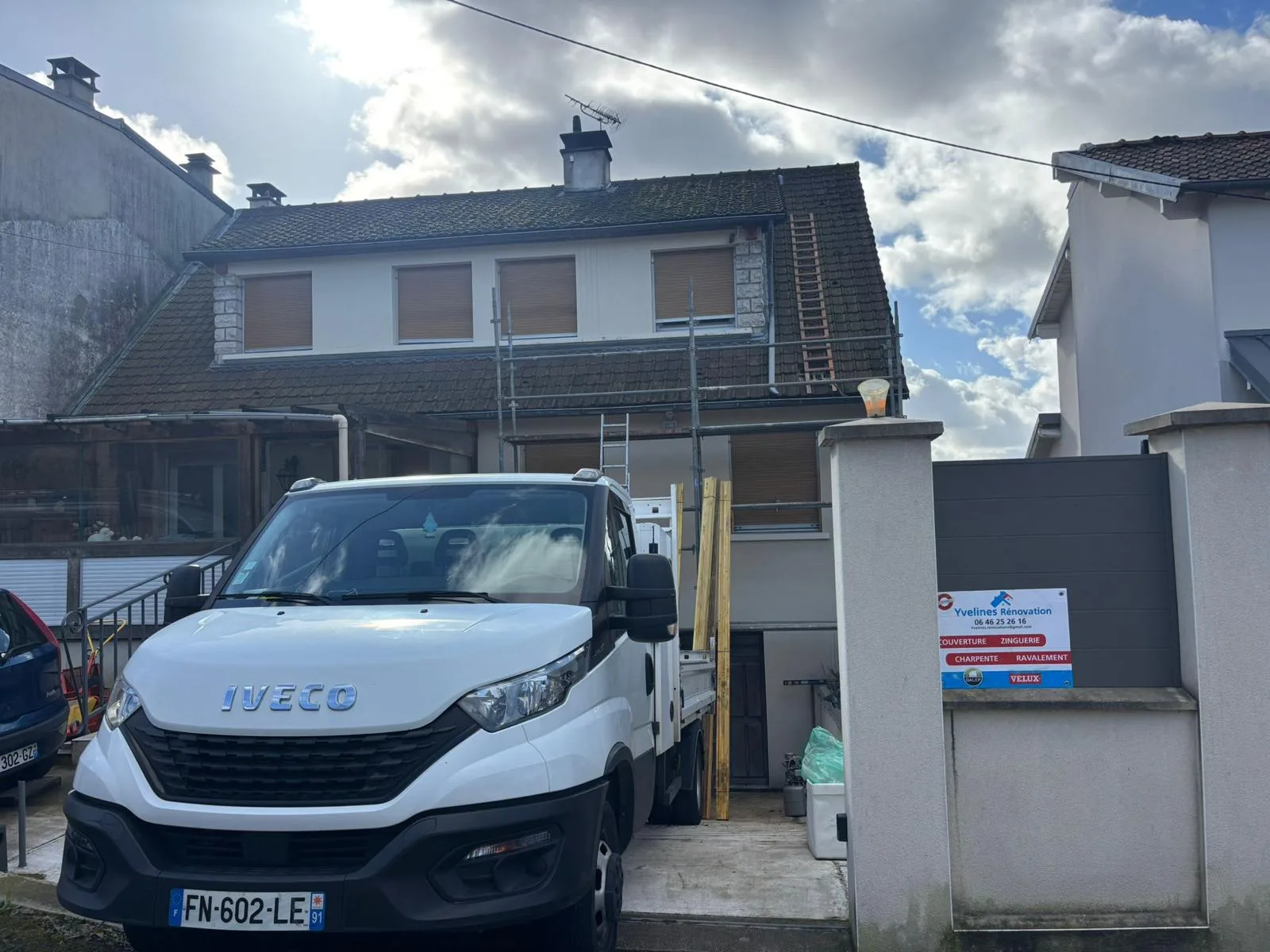 Chantier planche de rive et rénovation toiture Yvelines